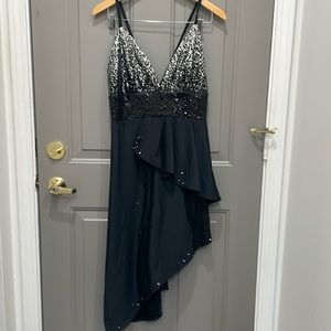 Asymmetrical cocktail dress, one of a kind